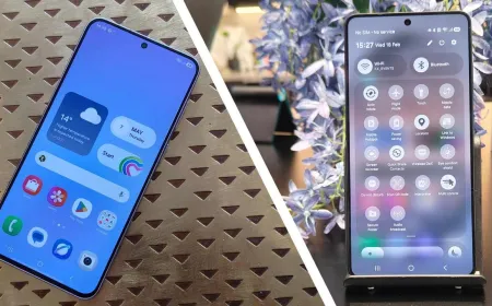 Samsung Galaxy smartphone displaying software interface and system settings