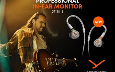The Beyerdynamic DT 30 IE in-ear monitor features IP54 certification and balanced audio drivers.