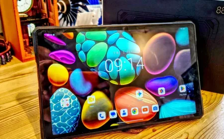The rugged 8849 Tank Pad Ultra tablet displays its integrated DLP projector and durable industrial design.