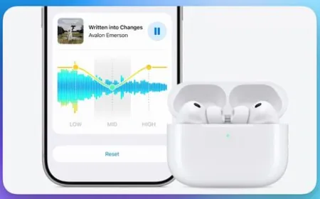 iOS 27 custom equalizer settings interface displaying frequency sliders and a live waveform preview for AirPods.