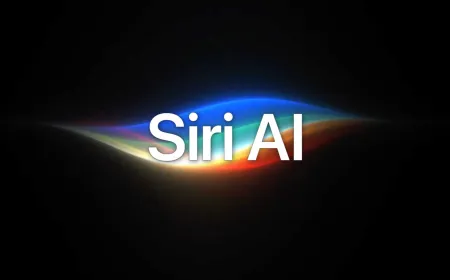 Apple logo alongside Siri interface and subscription pricing options