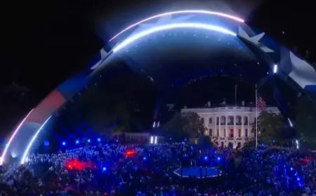 FBI agents securing the White House perimeter during a foiled plot to attack a fight night event.