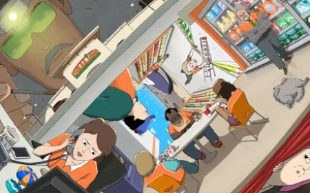 Promotional artwork for the animated series Dealies depicts a supernatural big box store.
