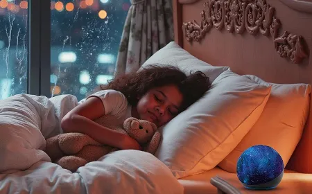 An Echo Kids device displays the Sleep Studio interface for managing child bedtime routines.