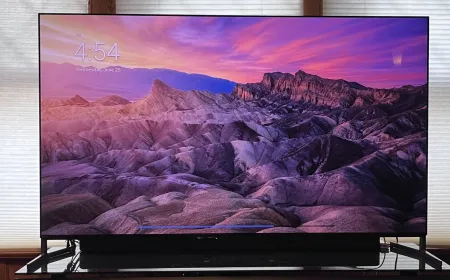 The Sony Bravia 6 OLED television showcases its slim profile and rear connectivity panel.