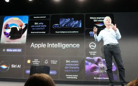 Diagram illustrating Apple Siri hybrid AI architecture combining on device inference with secure cloud processing