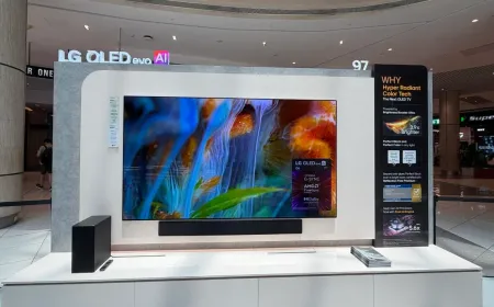 LG television logo displayed on a screen