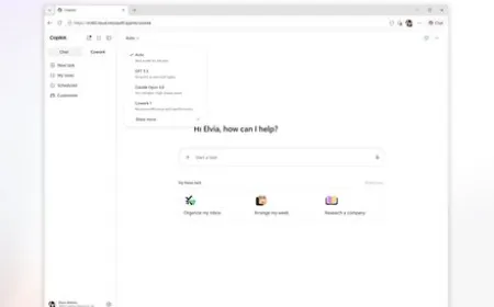 Microsoft Copilot Cowork dashboard displaying automated enterprise workflow management.
