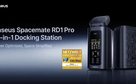 The Baseus Spacemate RD1 Pro docking station includes fifteen ports for charging, data transfer, and display connectivity.