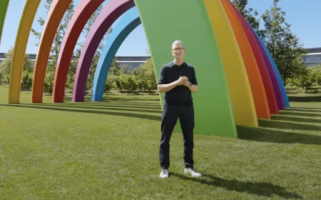 Apple WWDC 2026 keynote stage presentation highlighting iOS 27 and Siri AI updates