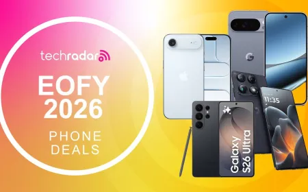 Australian retailers discount smartphones to clear end of financial year inventory.