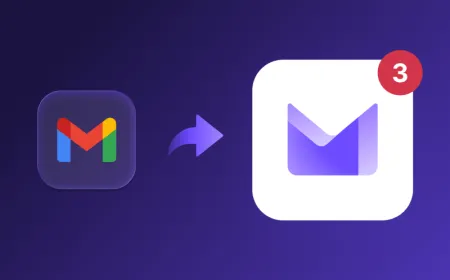 The Proton Mail interface displays the Gmail account integration feature.