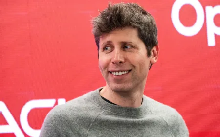 Sam Altman discussing artificial intelligence safety and economic opportunities
