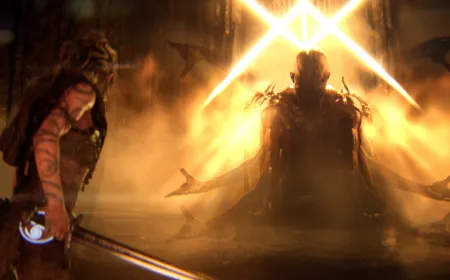 Promotional artwork for Senua, the action-heavy Hellblade sequel releasing in 2027.