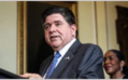 Governor JB Pritzker addresses the temporary halt of data center tax breaks in Illinois.