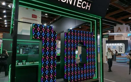 Montech exhibits computer chassis, liquid cooling solutions, fans, and power supplies at Computex 2026.