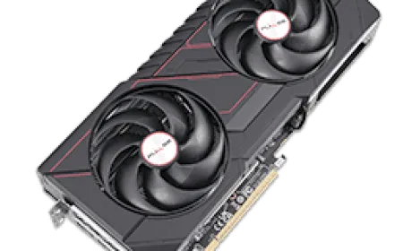 The Sapphire Radeon RX 9070 GRE Pulse graphics card features a dual fan cooling system and a black shroud design.
