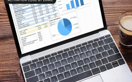 Microsoft Office Home and Business applications are shown on a Mac computer screen.