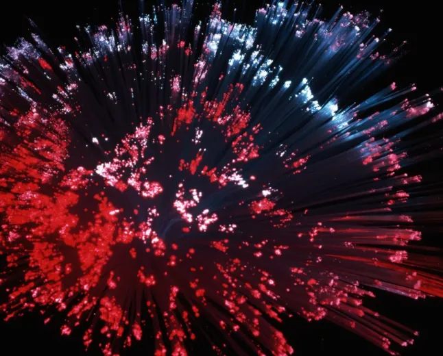 Photons traverse a rubidium cloud during a University of Toronto experiment measuring negative transit time.