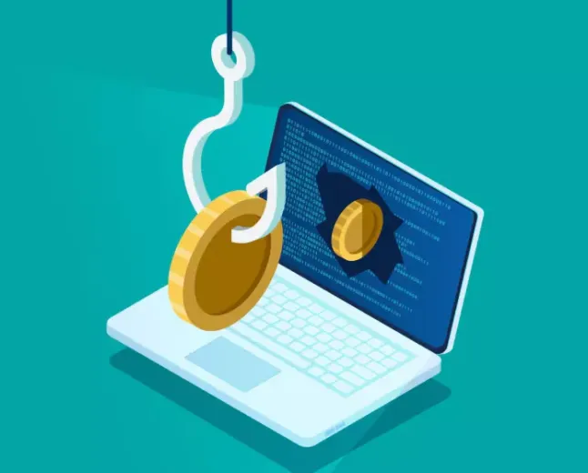 Graphic illustrating fake PC utility downloads distributing cryptomining malware and remote monitoring tools.