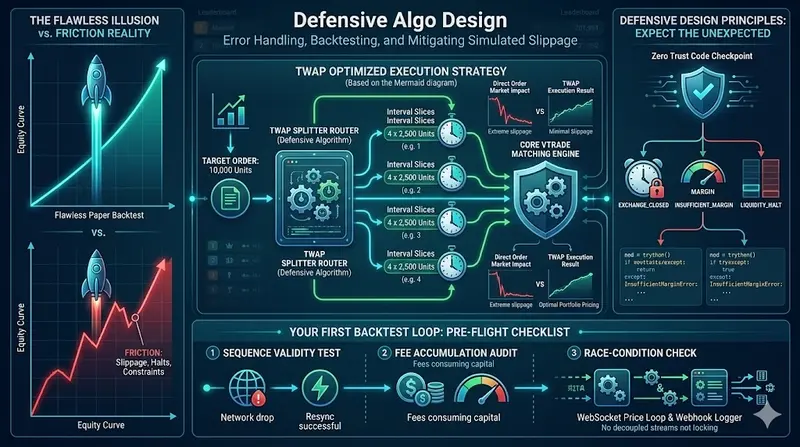 Defensive Algorithmic Design: Error Handling, Slippage Mitigation, and Backtesting