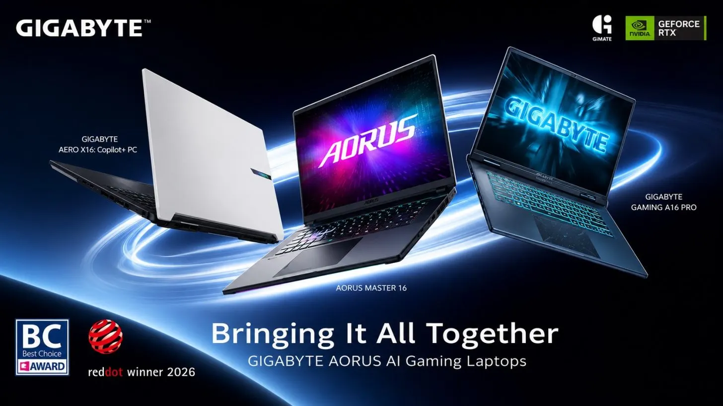 GIGABYTE Pushes Into The AI Assistant Race With GiMATE, Powering Three New AORUS And AERO Laptops Built Around RTX 50 Series GPUs
