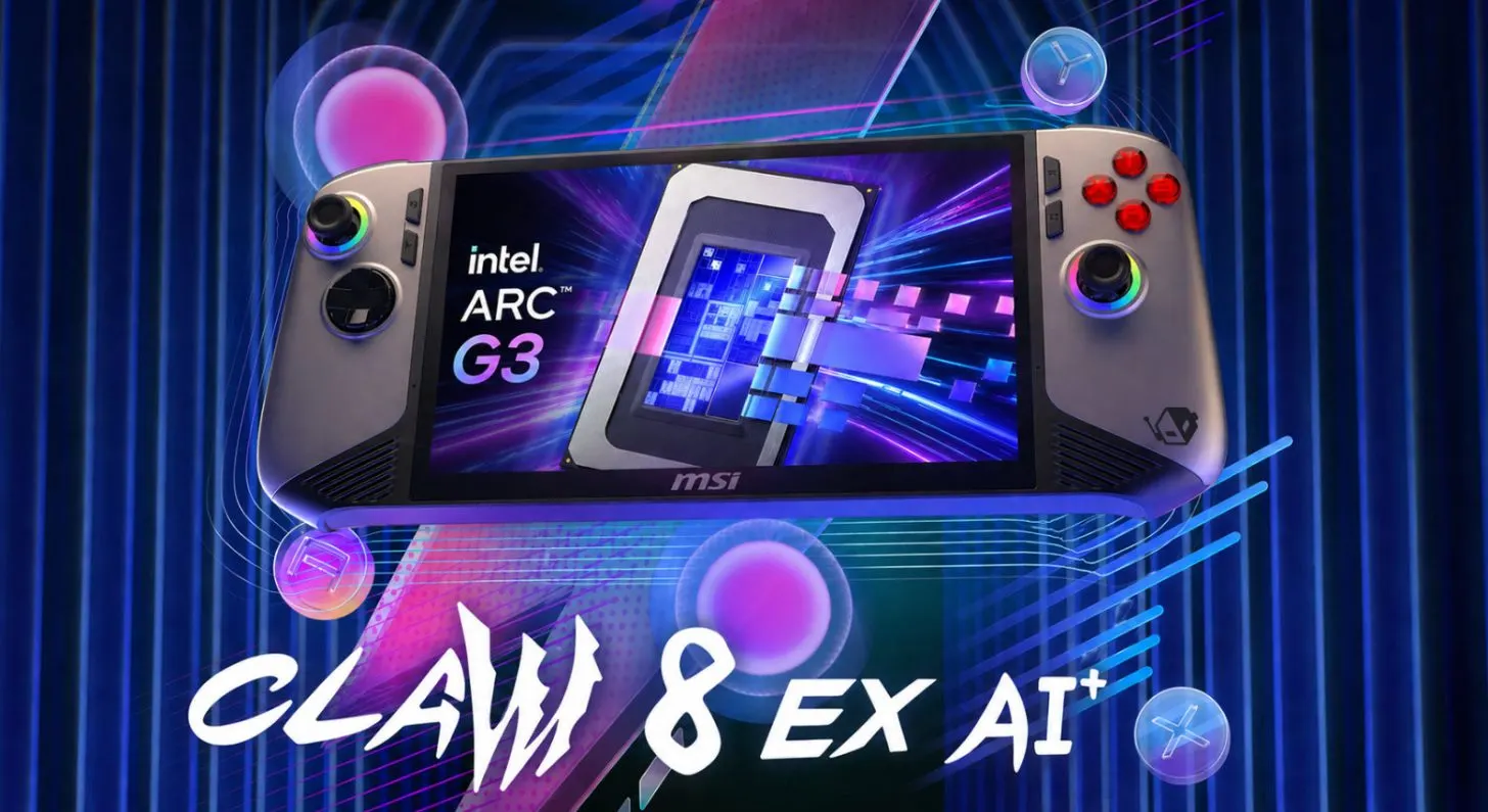MSI Claw 8 EX AI+ Gaming Handheld With Intel’s Arc G3 Extreme Listed Online for €1599